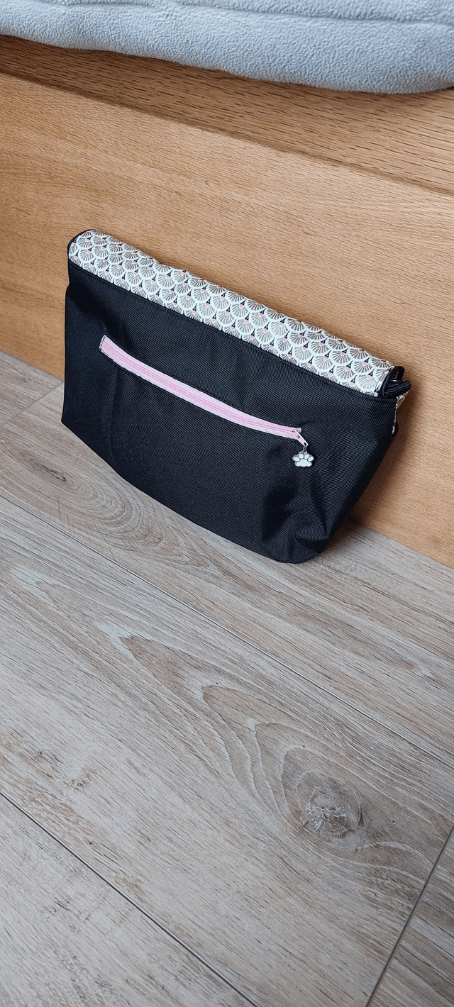 Sac à main Mignon éventails dorés et roses