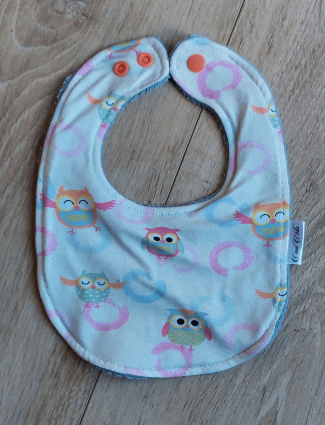 Bavoir naissance chouette