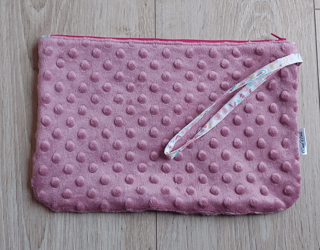 Trousse souple vieux rose chat