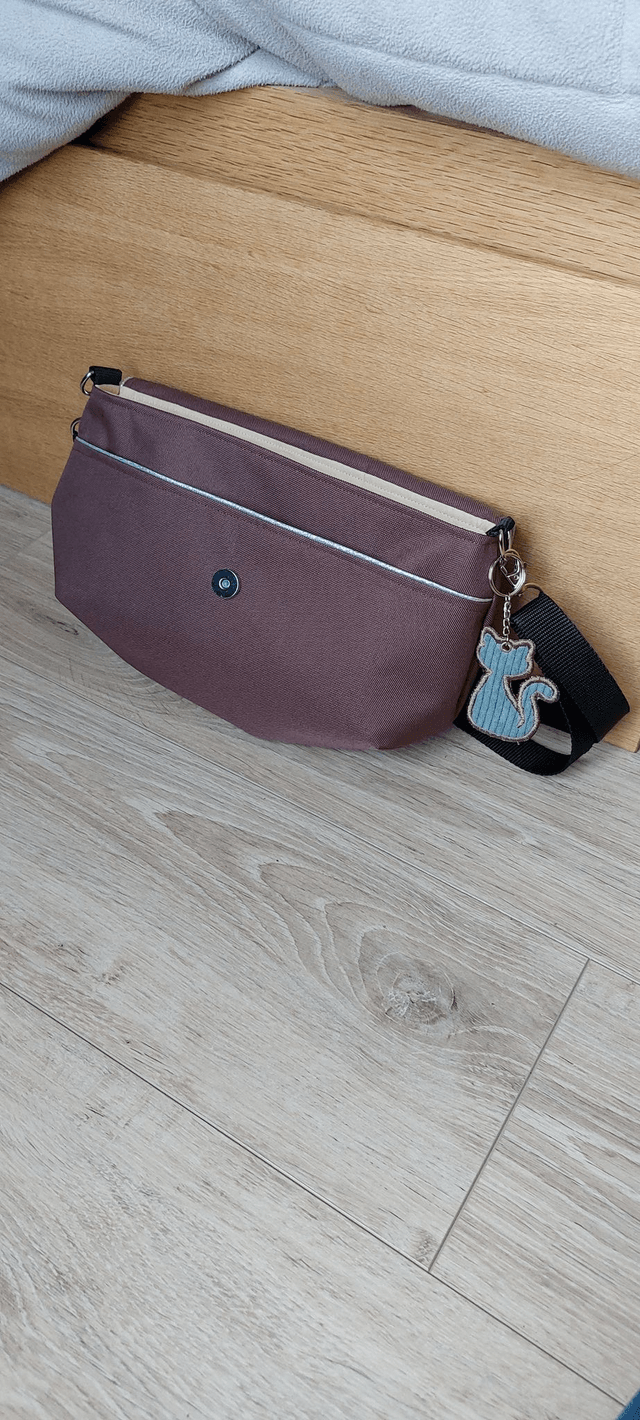 Sac à main Mignon marron et bleu clair