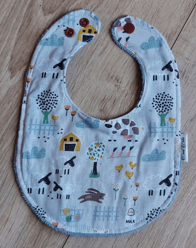 Bavoir naissance ferme