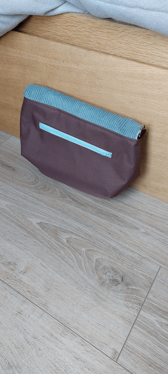 Sac à main Mignon marron et bleu clair