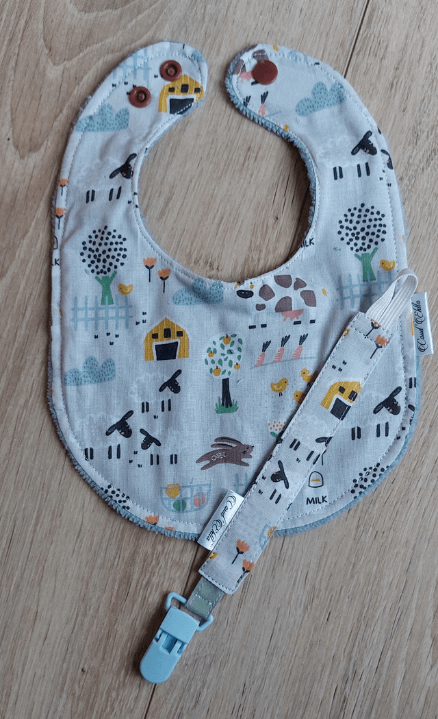 Bavoir naissance ferme