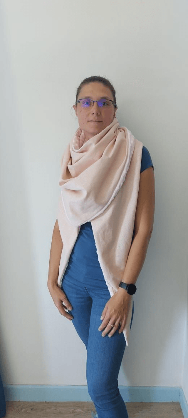Chèche rose doré