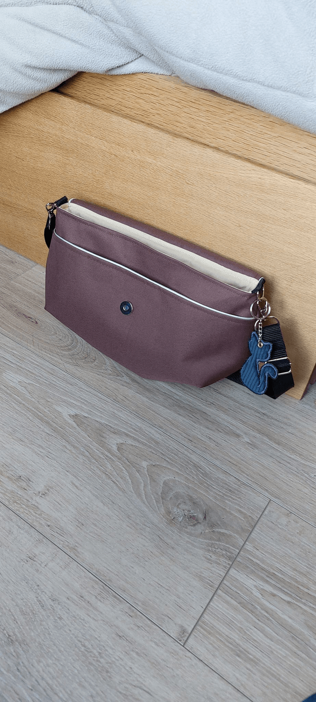 Sac à main Mignon marron et bleu foncé