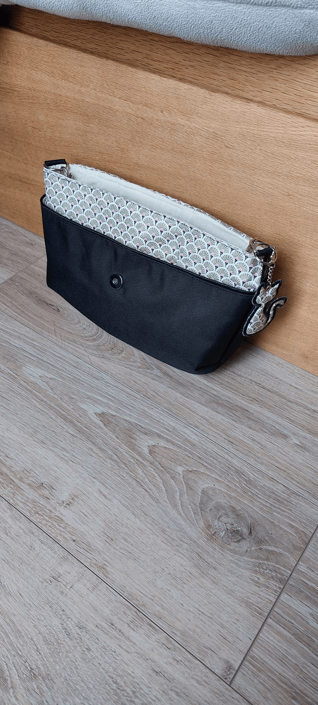 Sac à main Mignon éventails dorés et roses