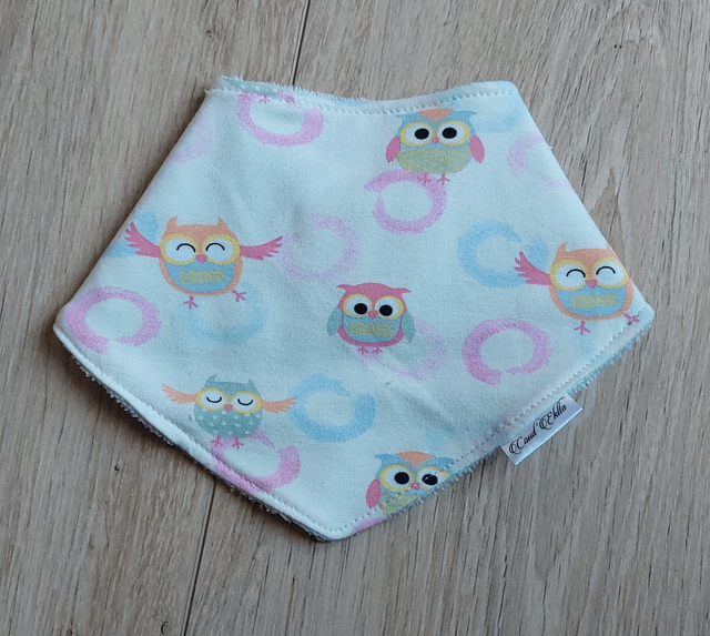 Bavoir bandana chouette