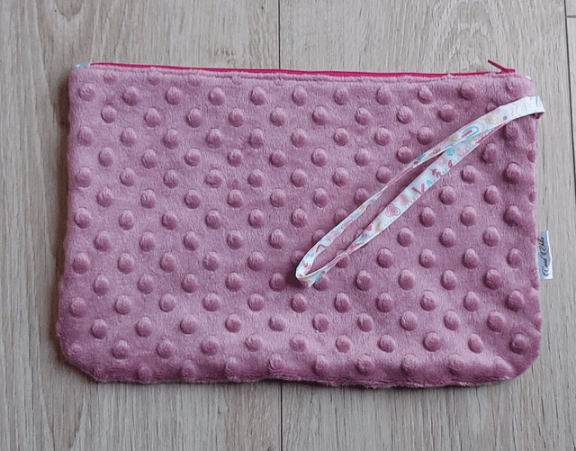 Trousse souple vieux rose chat